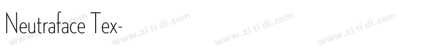 Neutraface Tex字体转换
